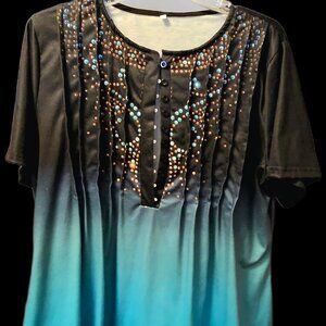 Women's New Shirt With Embellishments/Rhinestones
